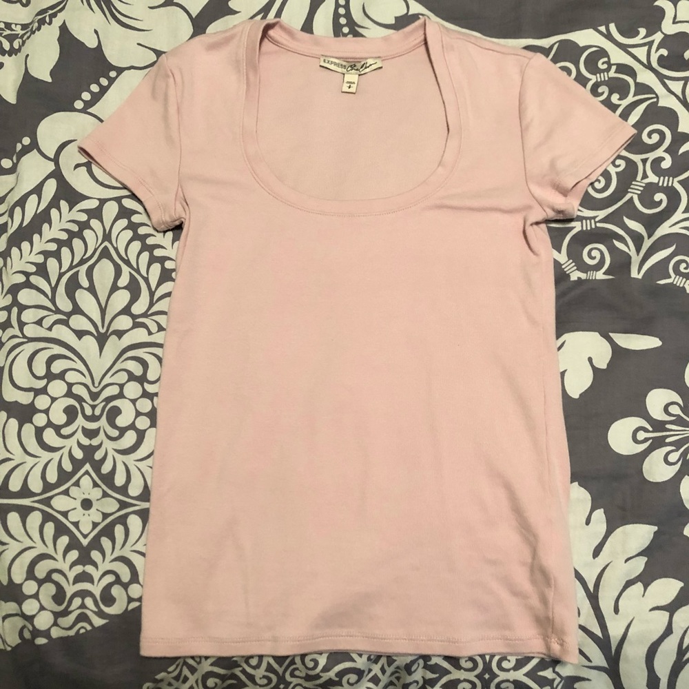 EXPRESS ONE ELEVEN FITTED SCOOP NECK TEE